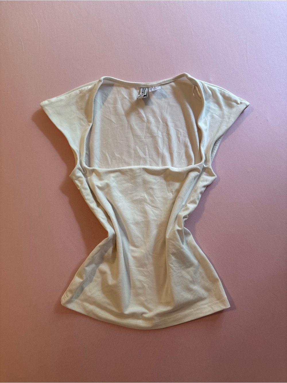 H&M Cream Square Neck Top